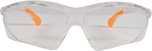 Allen Company Factor Shooting and Safety Glasses, Clear Frame with Orange Tips, Clear Lens...