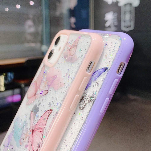 iPhone 11 Case Glitter Butterfly Sparkle Case for Women Girls,Cute Slim Soft Silicone Gel Bling Phone Case Cover Compatible for Apple iPhone 11 - ...