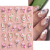JMEOWIO 3D Embossed Flower Nail Art Stickers Decals Self-Adhesive Pegatinas Uñas 5D Spring Summer Floral Sakura Nail Supplies Nail Art Design Deco...