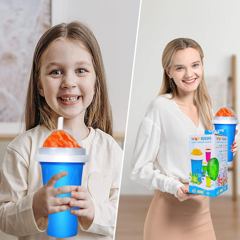 Slushy Cup, TIK TOK Slushie Maker Cup Frozen Magic Squeeze Cup, Ice Cream Maker Cup, Cool Stuff Trending Tiktok Items Homemade DIY Cool Gadgets wi...