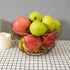 Fruit Stand Vegetables Serving Bowl Basket Holder for Kitchen Counter,Table Centerpiece,Fiesta,Metal Iron Wire,Wedding,Living Room,Large Round Mod...