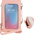 Pink Touchscreen Phone Purse Crossbody for Women,Cellphone Crossbody with Shoulder Strap,Waterproof Crossbody Phone Wallet Case with Transparent W...
