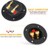 2 Pcs Black Speaker Box Terminal Cup 3 Inch 2-Way Spring Loaded Jacks Speaker Wire Connector Binding Post Cup Connector Subwoofer Plug for Speaker...