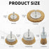 5 Pcs Wire Brush Wheel for Drill, Brass Wire Brush for Drill, 1/4 Inch Hex Shank, Wire Brush Drill Bit, Wire C up Brush for Rust Removal, Wire Bru...