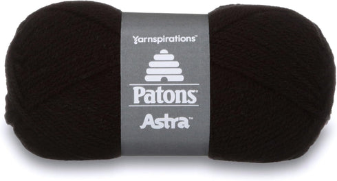 Patons Astra Yarn, 1.75 oz, Black......