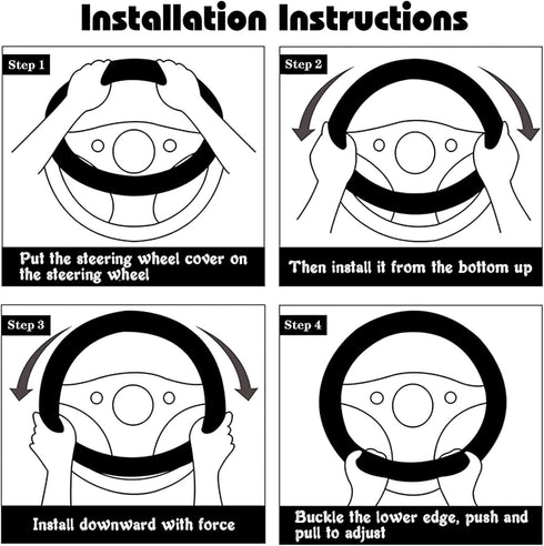 Fluffy Steering Wheel Cover for Women, YUNXNYC Winter Fashion Wool Fur Soft Furry Steering Wheel Covers Fuzzy Warm Plush Non-Slip Car Decoration U...