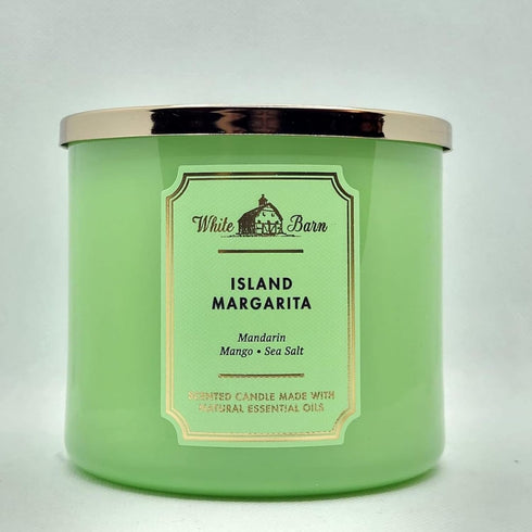 Bath and Body Works, White Barn 3-Wick Candle w/Essential Oils - 14.5 oz - 2021 Core Scents! (Island Margarita)...