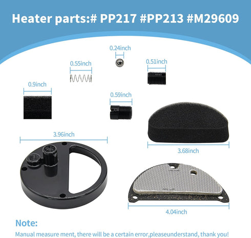 M29609 Filter Cover PP217 HA3020 pump kit PP213 Replacement For Reddy Remington Master Desa Space heaters...