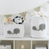 INough Baby Gift Baskets Empty Large Storage Container Fabric Toys Basket, Elephant Toy Box with Drawstring Closure for Wipes and Diapers, Nursery...