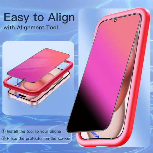 Compatible with iPhone 14 Compatible with iPhone 13 Pro and Compatible with iPhone 13 Privacy Screen Protector 2 PACK 25 Degree Anti Spy Tempered ...
