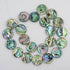18mm Natural Abalone Shell Flat Coin Beads Strand 16 Inch Jewelry Making Beads...