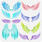 FINGERINSPIRE Angel Wings Stencils 11.8x11.8inch 8 Style Feather Wings Painting Template Reusable Fantasy Wings Decoration Stencil Wings Pattern S...
