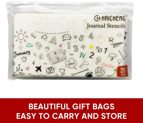 30 PCS Journal Stencils, Planner Stencils for Junk Journal Notebook Diary Scrapbook DIY Drawing Template Journal Stencil 4x7 Inch...