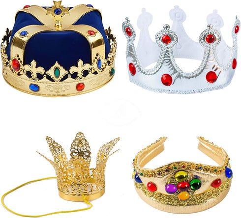 Tigerdoe Kings Crown - Royal King Crowns and Princess Crown - Queen Costume Accessories (4 pack Crowns)...