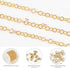 KYUNHOO 16.4 Feet Gold Plated Stainless Steel Jewelry Making Chains 4mm Circle Link Chain Bulk for Women Bracelet Necklace DIY Crafts Jewelry Supp...