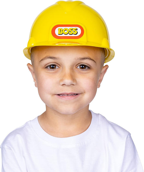 Dress Up America Hard Hat for Kids - Yellow Construction Helmet for Toddlers...