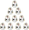Choupee Sew On Rhinestone Tear Drop Crystal Rhinestones in Gold Setting 48 Pcs (White, 13 X 18 MM)...