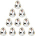 Choupee Sew On Rhinestone Tear Drop Crystal Rhinestones in Gold Setting 48 Pcs (White, 13 X 18 MM)...