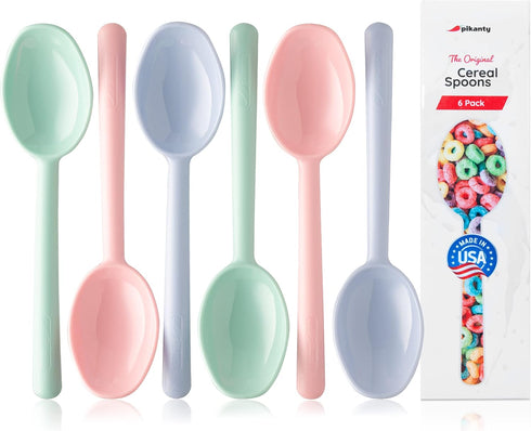 Plastic Spoon Portable Cereal, Soup, Porridge, Spoons Reusable Dinner Scoops for Home Kitchen Buffet Restaurant Flatware | Made in USA...