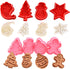 KAISHANE Christmas Themed MINI Cookie Cutter Embossing Mold Fondant Stamper Set - 8Pcs Plastic spring die Biscuits Pastry Cutter Set 3D Cookie Cak...