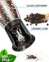 CIRCLE JOY Manual Pepper Grinder, Spice Mill for Professional Chef, Refillable Pepper Shakers with Ceramic Blades, Adjustable Coarseness and BPA-f...