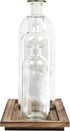 Creative Co-Op Set of 5 Vintage Bottle Vases on Wood Tray...