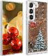 Glitter Christmas Case for Samsung Galaxy A14 5G, Cute Christmas Tree Santa Elk Liquid Flowing Floating Moving Bling Sparkle Clear Shockproof Wome...