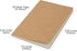 3 Pack Travel Journal Notebook for Travelers or School - Kraft Brown Soft Cover - 5.5” x 8.25” - 120 Blank Pages with60 Sheets...