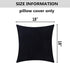 Home Brilliant Striped Corduroy Pillow Covers for Bed Set of 2 Supersoft Velvet Square Fall Decorative Pillow Cases, 18 x 18 inch, Black...