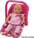 Peppa Pig: Baby Doll Car Seat - Pink & White Dots - Fits Dolls Up to 18" Convertible Into A Feeding Chair, Plastic Shell W/Fabric, Harness Belt, P...