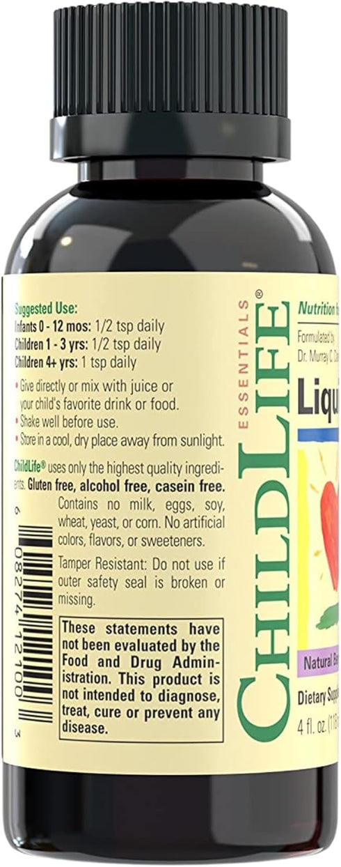 ChildLife Essentials Liquid Iron - Iron Supplements for Kids, Supports Healthy Blood Function, All-Natural, Gluten-Free, Iron Drops for Infants - ...