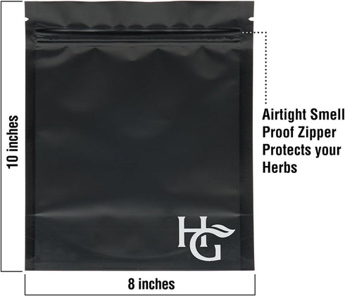 Herb Guard Premium Half LB Storage Bags (8 x 10 inches) Airtight Seal Keeps Contents Fresh for Months (Pack of 15)...