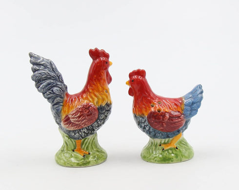 Appletree Design Barn Yard Rooster Salt and Pepper Set, 2-1/2-Inch, 2-Inch...