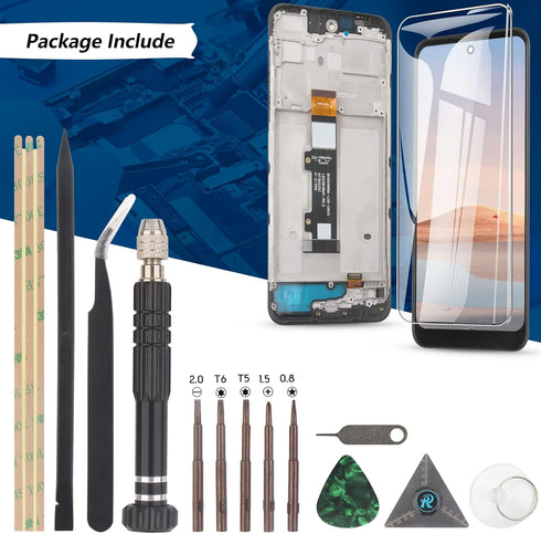 YWLRONG LCD for Motorola Moto G Power 2022 Screen Replacement Touch LCD Display Digitizer Assembly for Moto G Power 2022 with Kit(Black with Frame...