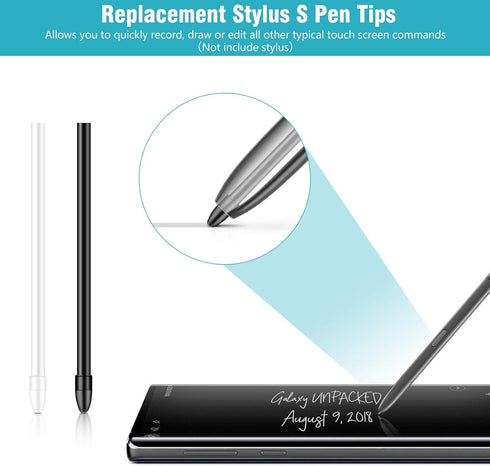 Replacement Stylus Tips for Galaxy Note 8/9 Tab S 3/4, Stylus Pen Nibs Replacement with Tweezer Removal Tool(Black)...