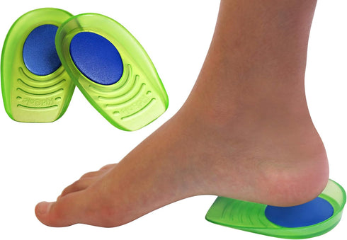 el + Memory Foam Shock Absorbing Heel Cups for Kid's with Sensitive Heels, Heel Spurs and General Foot or Ankle Pain, 2 Pairs, 4 Single Heelcups (...