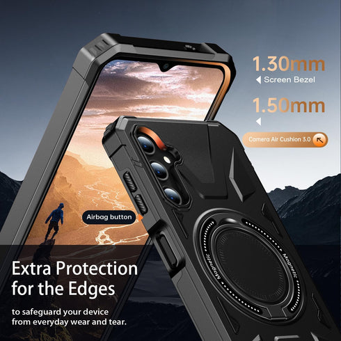 Goodon Designed for Samsung Galaxy A15 Case with Screen Protector - Features Built-in Magnetic Kickstand - Car Mount Holder Compatibility - Protec...