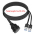 QIANRENON Dual USB C to USB 3.0 Threaded Flush Mount Waterproof Cable Adapter, 2 USB 3.0 Male to 2 USB C Female Panel Mount Extension Cable, for C...