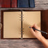 MALEDEN Leather Journal Notebook, Vintage Spiral Bound Sketchbook Refillable Travel Diary with Blank Pages for Women Girls Gifts (A5, Deep Blue)...