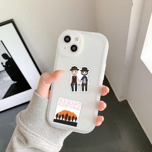 50 pcs- RDR 2 Stickers R Star Games PVC Material Cartoon American Drama Characters Decoration Cell Phone case Luggage Waterproof Stickers Laptop S...