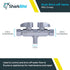 SharkBite Crimp Dual Shut Off Valve, Push to Connect Brass Plumbing Fitting, PEX, PE-RT, UCDS123838...