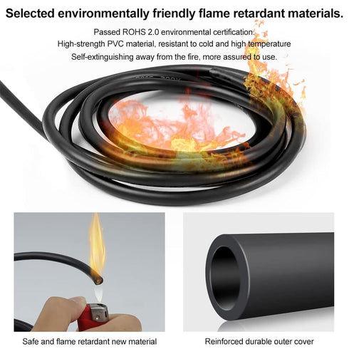 14 Gauge 4 Conductor Wire, 10FT 14/4 Tinned Copper 4 Wire Cable, Stranded Electrical Wires for Speaker,Automotive,Thermostat,Trailer,Irrigation,Sp...