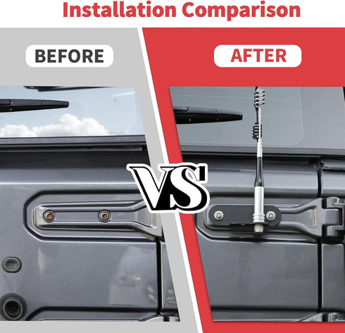 Tailgate Hinge CB Antenna Mount Compatible with Jeep Wrangler JL & Unlimited 2018-2023...