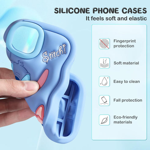 oqpa for iPhone 13 Case Cute Cartoon 3D Character Design Girly Cases for Girls Boys Women Teens Kawaii Unique Fun Cool Funny Silicone Soft Shockpr...