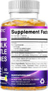 Vitamatic Milk Thistle Gummies - 3000 mg Equivalent - Liver Detox & Anti Oxidant Health - Min. 80% Silymarin Flavonoids - 60 Pectin Based Gummies...