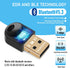 Bluetooth Adapter for PC, Bluetooth 5.3+EDR USB Dongle, Bluetooth Receiver Transmitter for Wireless Keyboard, Mouse, Speaker, Headset, Support Win...