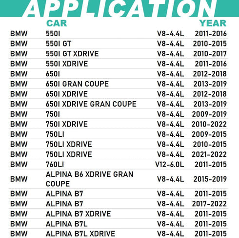 Oil Filter Fits BMW V8 4.4L 550i 650i 750i 750Li Alpina B7 M5 M550i M6 M760i M8 M850i X5 X6 X7 | Part No. 11427580676 11427583220 11427600089 1142...