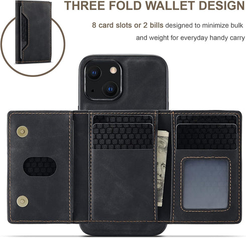 Asuwish Phone Case for iPhone 14 Plus 6.7 inch Wallet Cover with Tempered Glass Screen Protector and Credit Card Holder Stand Leather Cell i-Phone...