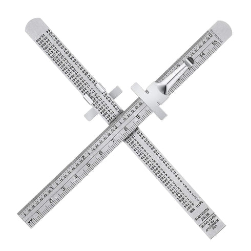 2 Pieces 6 Inch 15 cm Pocket Ruler Flexible Precision Stainless Steel Ruler with Detachable Clips Stainless Steel Pocket Clip Scale Gauge Ruler Me...