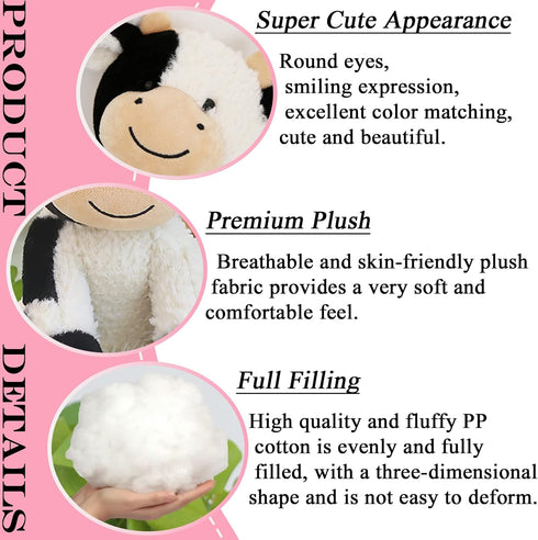 9" Cow Stuffed Animals Plush Soft Stuffed Cow Toy for Kids Girls Boys...